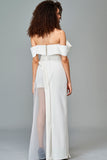 Draped Sleeve Double Viscose and Organza Dress