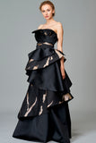 Layered Taffeta and Fil Coupe Gown