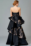 Layered Taffeta and Fil Coupe Gown