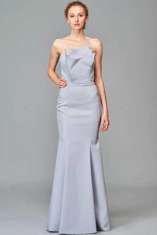 Structured Strapless Long Dress