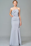 Structured Strapless Long Dress