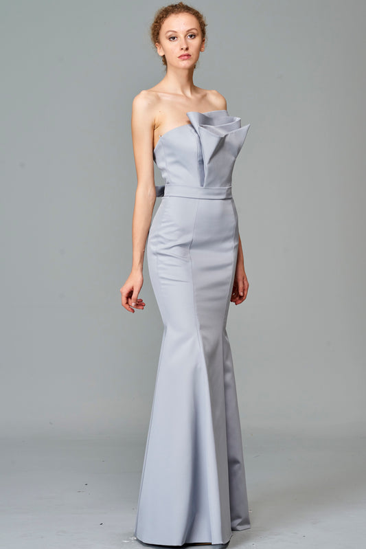 Structured Strapless Long Dress