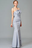Structured Strapless Long Dress
