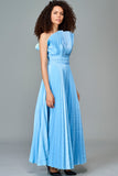 Pleated Taffeta Gown