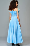 Pleated Taffeta Gown