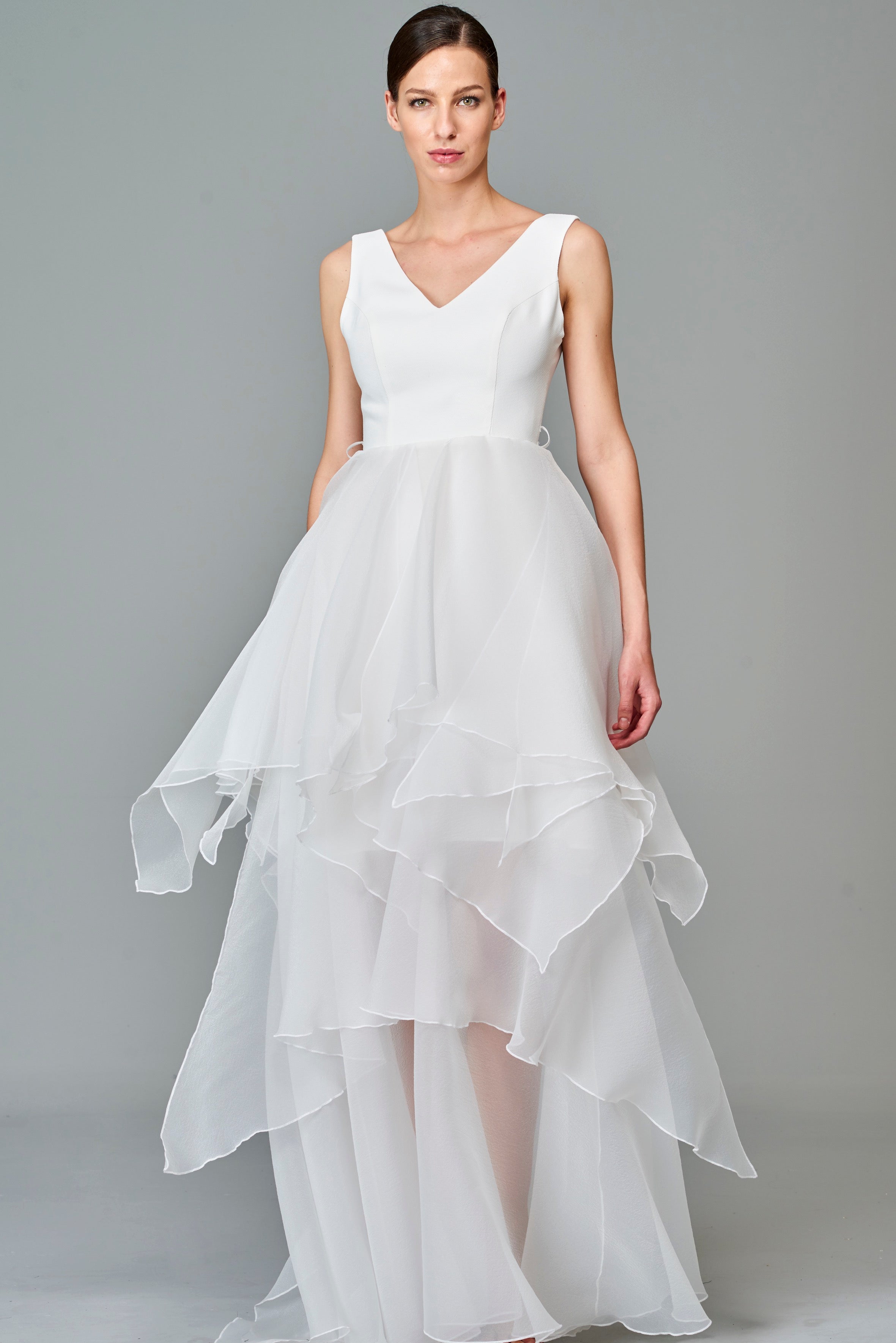 Layered Organza and Viscose Gown