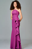 Side Ruffled Gown