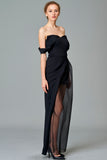 Draped Sleeve Double Viscose and Organza Dress