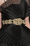 Pleated Organza and Taffeta Layered Ball Gown