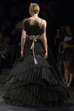 Pleated Organza and Taffeta Layered Ball Gown